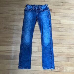 Silver Jeans Co Berkley Dark Wash Denim Jeans Womens 27x32